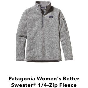 Patagonia grey, fleece 1/4 zip sweater !!